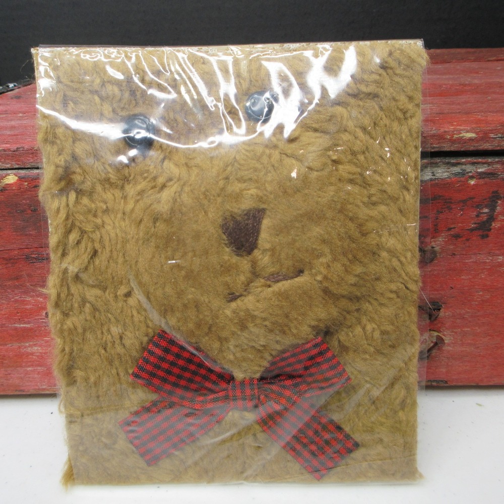 Hallmark Impromptu Hand of the Artist Teddy Bear Faux Fur Greeting Card NEW